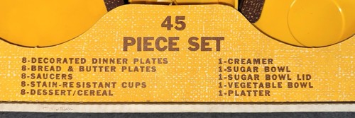 Vintage Coronado Melamine Retro 45 Pieces Dinnerware Set Cactus Yellow Floral BA - Picture 4 of 6