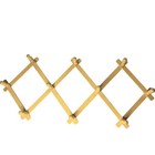 VTG Yellow Wooden Expandable Wall Rack 10 Peg 24" x 10"  Cottagecore Farmhouse