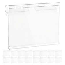 100 Pcs Transparent Shelf Price Tag Plastic Sign Holder Clear Barcode Label
