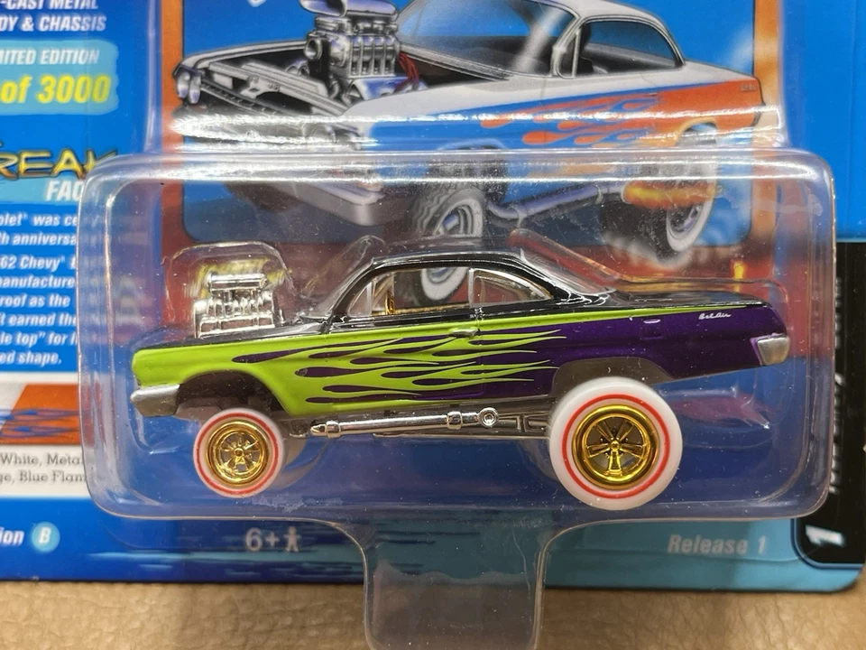 Johnny Lightning Zingers Street Freaks TARJETA MAL MARCADA PERSECUCIÓN. PURPLE PASSION Foto 3 de 4