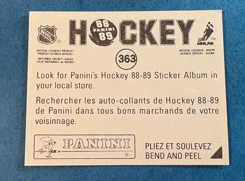 1988-89 Panini Stickers #363 Clint Malarchuk Washington Capitals NHL - Picture 2 of 2
