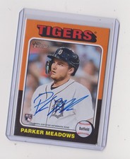 Parker Meadows RC Auto 2024 Topps Heritage Real One On-Card Autograph TIGERS