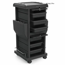 TASALON Hair Salon Trolley Locking Mobile Cart for Hair Stylist Barber,Tattoo