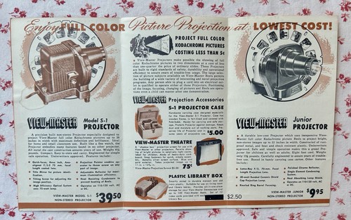 Vintage 1940s Sawyer's View-Master Projectors Sales Brochures S-1 ~ Junior Model - Picture 3 of 6