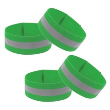 Adjustable Reflective Running Bands for Wrist Arm Ankle Leg 13.8x1.5Inch, 4 P...