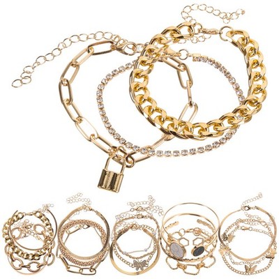 Set of 2 Armband Schmuck Fußbändchen Damen Frauen -Knöchelarmband