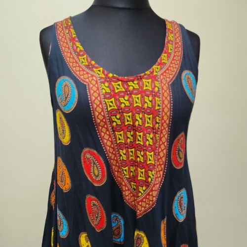 Vestido Melishaa Ligero Boho Hippie Festival Estampado Dobladillo Asimétrico Talla Libre - Imagen 4 de 11