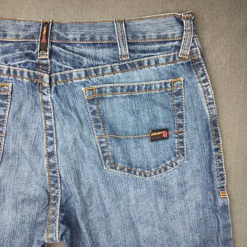 Ariat Jeans Mens 36x32 Blue M3 Loose Fit FR Flame Resistant Straight Work Denim - Picture 5 of 14