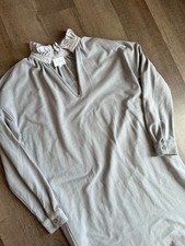Sundays Anthropologie ruffle collar dress Womens Small gray Runs big cozy casual