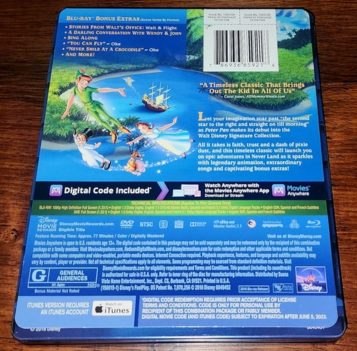 Peter Pan 1953 Blu Ray Steelbook Disney Signature Collection Best Buy Exclusive - Bild 4 von 4