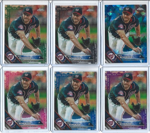 Max Scherzer - 2016 Topps Chrome 13-Card Rainbow Lot w/ (2) 1/1 Printing Plates - Picture 2 of 7