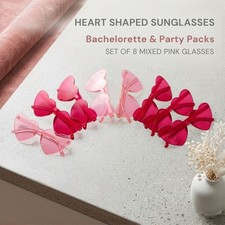 Heart Shaped Sunglasses Bride To Be Bridal Shower Bachelorette Party Glasses Set