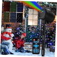 Christmas Projector Lights Outdoor, 3 Color Laser Starry Light Show with RF