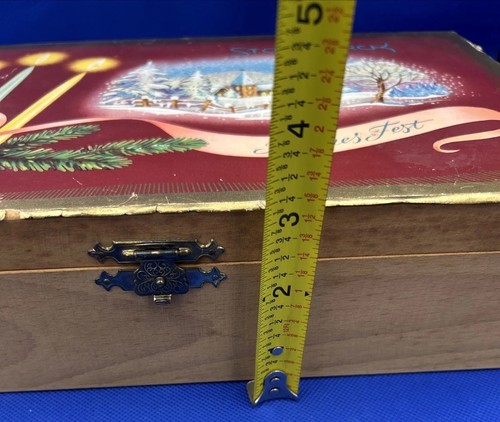 Vintage Antique Stollwerck Wooden Candy Box Nice Graphics - Picture 17 of 17
