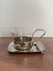 4-Tea Set Glass And Stainless Grasoli Inox  Teaspoons Serviettens Germany