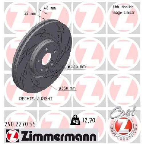 2X Bremsscheibe FüR Jaguar XF X260 2.0 3.0 15 Bis 26 Zimmermann 204DTD Teil-image