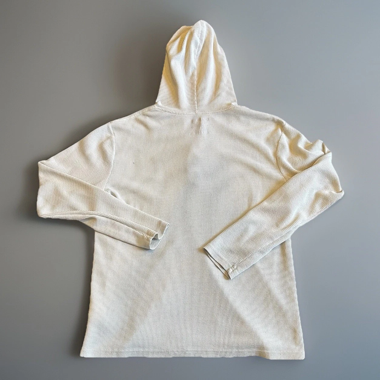 OFF WHITE Felpa con cappuccio maglione maglia termica True Religion panna abbronzatura uomo grande street wear