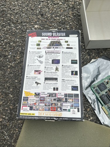 Creative Labs Sound Blaster ISA carte son avec boite rétro big box accessoire de jeu - Photo 7/11