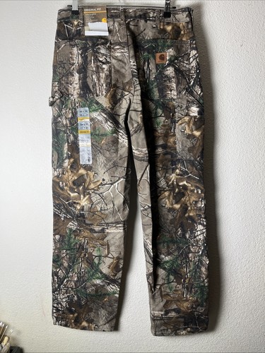 Carhartt Camo Pants Real Tree Camoflauge Hunting Camo 34x30 Baggy B235 977 USA - Picture 2 of 5