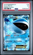 2015 POKEMON XY PRIMAL CLASH #38 WAILORD EX PSA 5