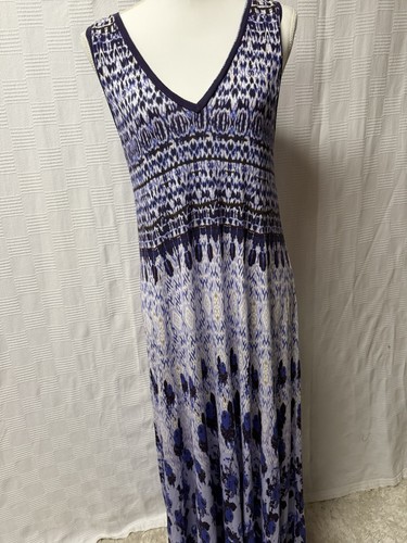 Soft Surroundings Boho Floral Maxi Dress Size XL Beachy Resort Stretchy - Imagen 3 de 9