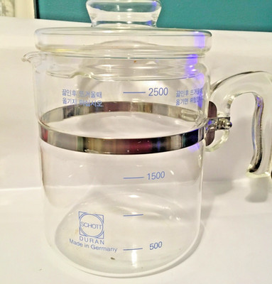 Schott Duran Glass Pot HR2500     9 tall x 19 round x 6 wide