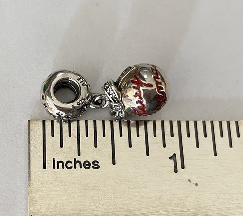 Pandora Merry Christmas Bauble Dangle Charm Retired Excellent - Picture 7 of 7