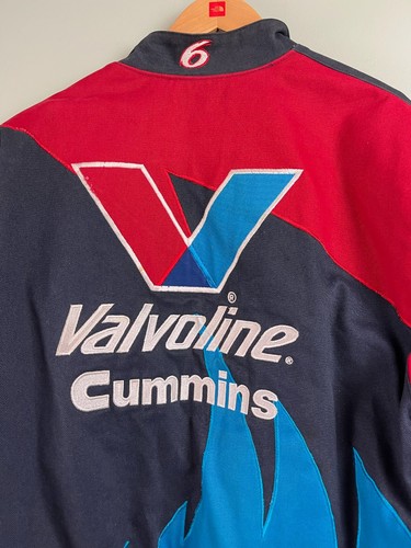Vintage 90s Mark Martin Valvoline Cummins Roush Racing NASCAR Jacket Sz LARGE - Picture 12 of 12