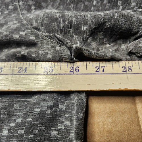Caribbean 100% Silk Men's XL Button Down Gray Short Sleeve Hawaiian Lightweight - Picture 5 of 6