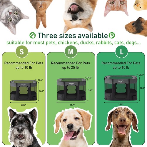 Pet Puppy Dog Playpen, Small Dog Tent Crates Cage Indoor/Outdoor, Portable Ex... - 第 5/7 張圖片