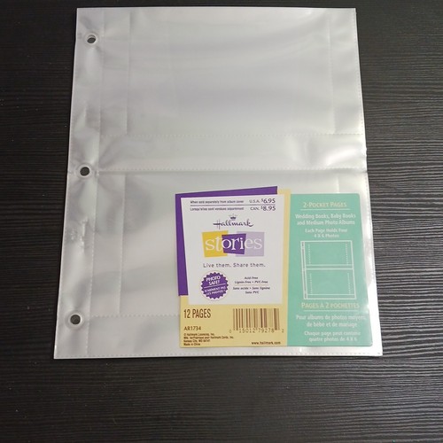 Hallmark Stories 2-Pocket Pages 12 Pg New Sealed AR1734 Med Photo Album Refills - Picture 8 of 13
