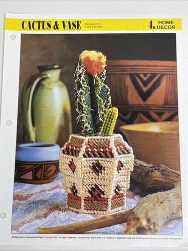 Kaktus & Vase Annie's Attic Kunststoff Leinwand Musterseite