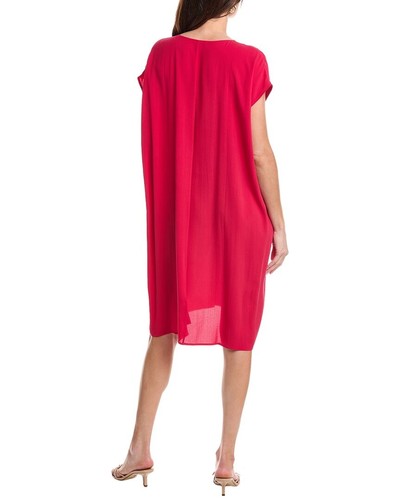 Eileen Fisher V-Neck Silk Dress Women's - Picture 2 of 9