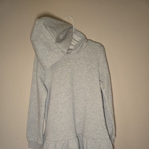 Tucker +Tate Hooded Tutu Dress Sweatshirt Sweater Dress Grey Size 7 Girls - Picture 3 of 11