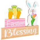 Easter Crafts Decoration Tabletop Ornament Wooden Centerpiece Party