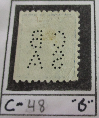 U. S. PERFIN C-48 (CB/SA ) "NO NAME Co. 1917-1918 NO CITY YET"