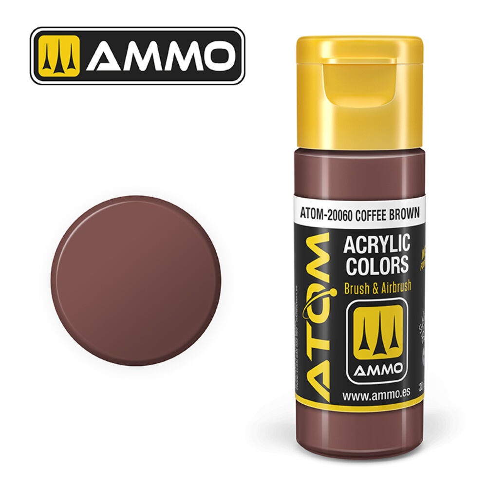 Ammo Mig Atom-20060 - Atom Color Coffee Brown 20ml - New