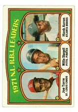 1972 Topps #87 Torre Willie Stargell Hank Aaron NL RBI Leaders