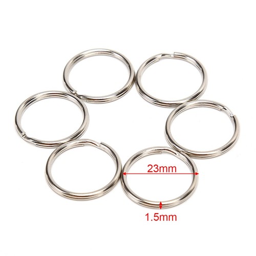 100pcs/lot Key Rings DIY Metal Key Holder Split Rings Hoop Metal Loop Keychain - Picture 12 of 17