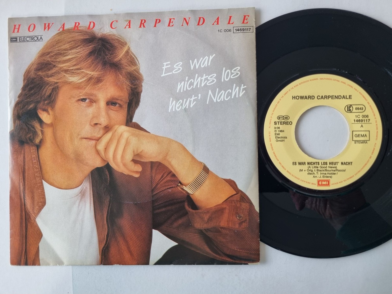 Howard Carpendale - Es war nichts los heut' Nacht 7'' Vinyl Germany