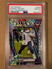 Russell Wilson #WW5 Will to Win-Mosic PSA 10