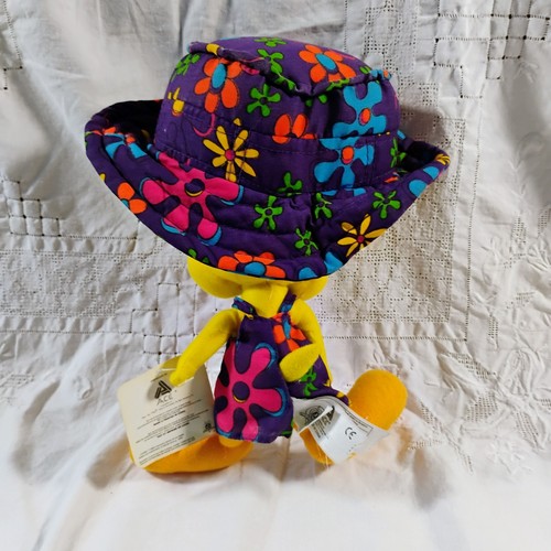 Muñeca de peluche Looney Tunes Piolín Pájaro con Flor Sombrero 2000 As 10" Pulgadas Juguete de peluche - Imagen 4 de 9