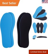 Super-Soft Sweat-Absorbent Insoles, Custom Fit for Shoes - 9.5-12 Women/8-9 Men