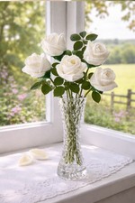 Einfach gestricktes Rosenmuster nur DK realistische Blumen Bouquet Anf&auml;nger zum Selbermachen UK