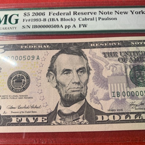 $5. 2009 FRN San Francisco & $5. 2006 FRN New York Matching Low numbers #509 - Picture 4 of 14