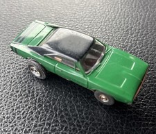 Rare Aurora Green Black Dodge Charger T-Jet Thunderjet HO Slot Car Black Stripe
