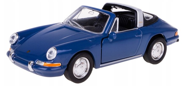 Welly Porsche 911 Targa Soft Window Blau MaßStab 1:34 1:39 4,5 Zoll Diecast...-image
