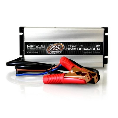 XS Power HF1208 12V 8A High Frequency AGM Battery IntelliCharger, 110V Input