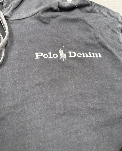 Polo Ralph Lauren Sudadera con Capucha Para Hombre Grande Gris Denim Y Suministro Pullover Ligero - Imagen 5 de 7