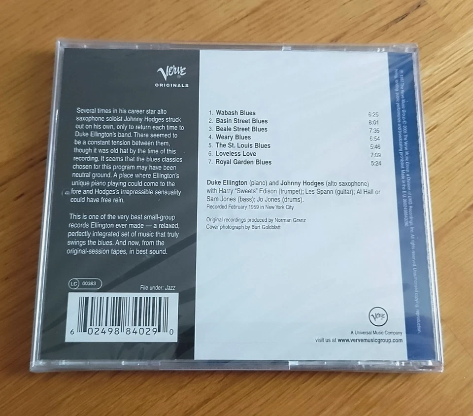 Duke Ellington & Johnny Hodges - Back To Back (...Play The Blues) CD Album - Bild 2 von 2